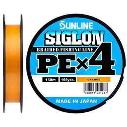 Шнур плетеный SUNLINE Siglon PEx4 150м orange